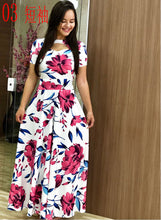 Load image into Gallery viewer, Elegant Spring Autumn Women Dress 2019 Casual Bohmia Flower Print Maxi Dresses Fashion Hollow Out Tunic Vestidos Dress Plus Size
